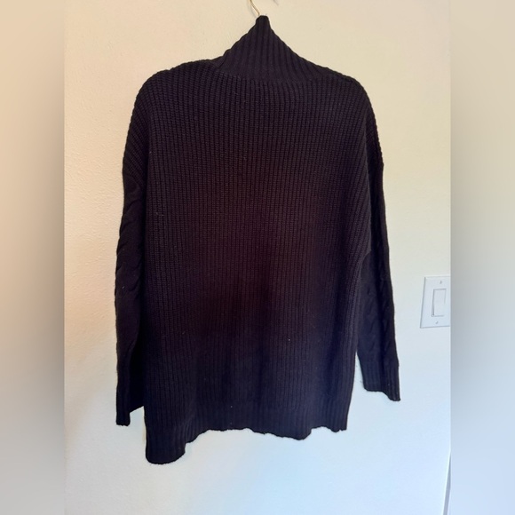 Gentle Herd Oversized Cashmere Wool Turtleneck Sweater Black Large EUC - Picture 5 of 10